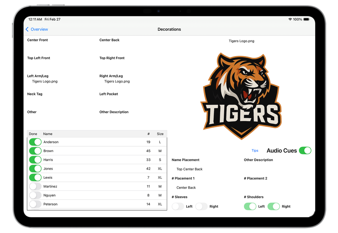 Shipping Address Screenshot