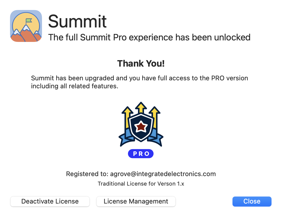 Summit Activated Dialog